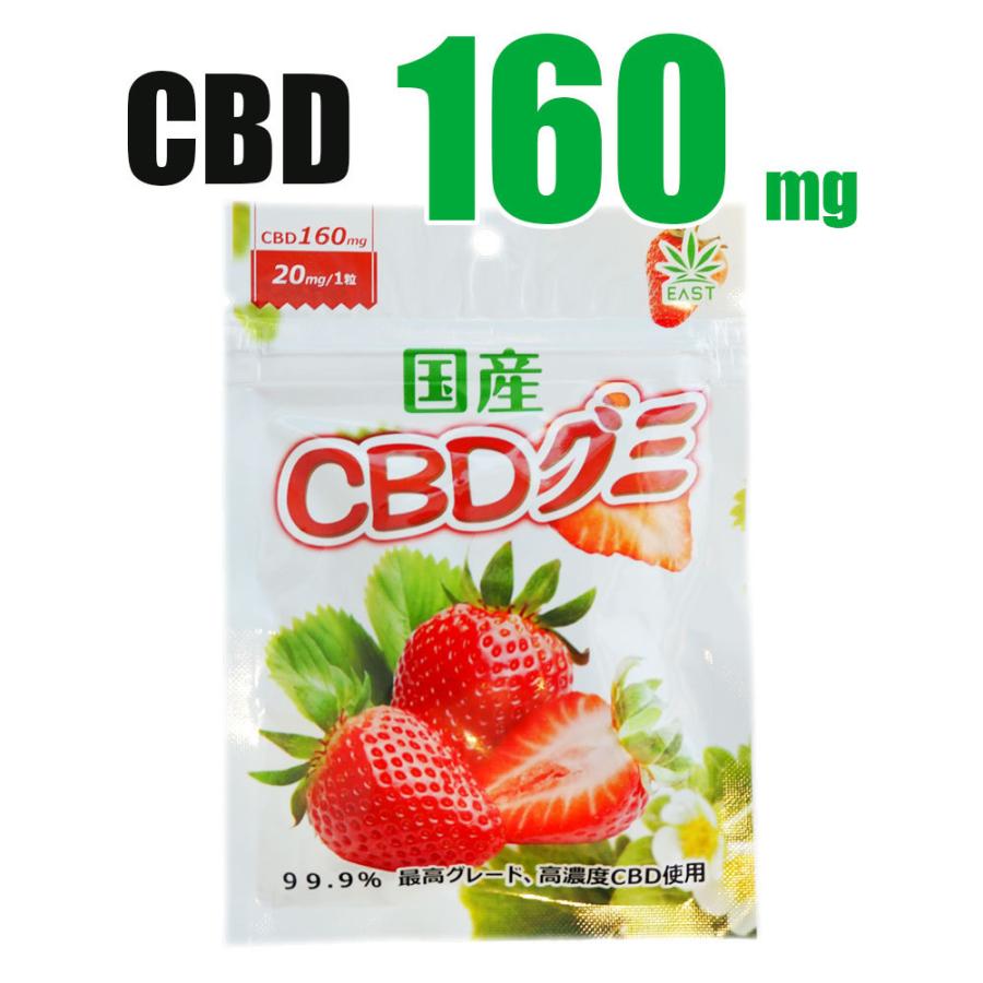 国産 EAST CBD グミ CBD含有量保証 外でも食べやすいパッケージ 手に 