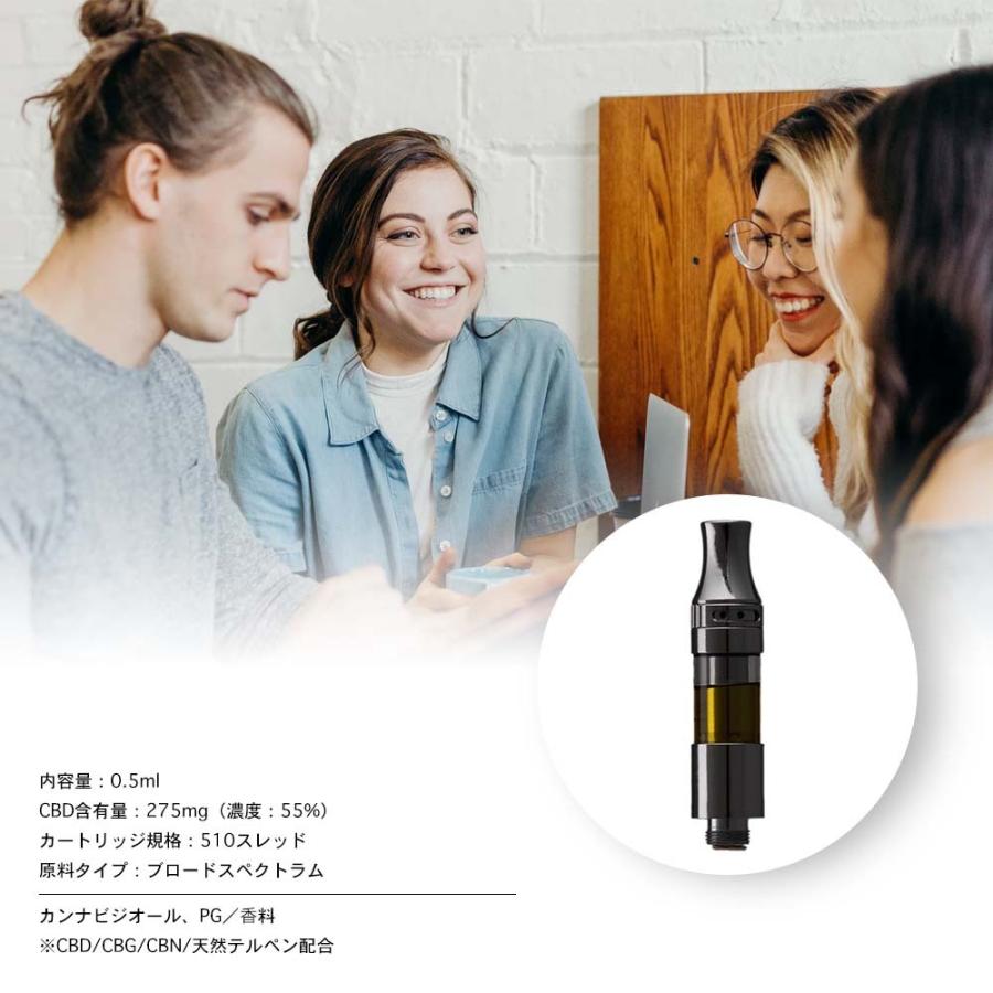 CBD CBN CBG 天然テルペン配合 高濃度 55% リキッド カートリッジ