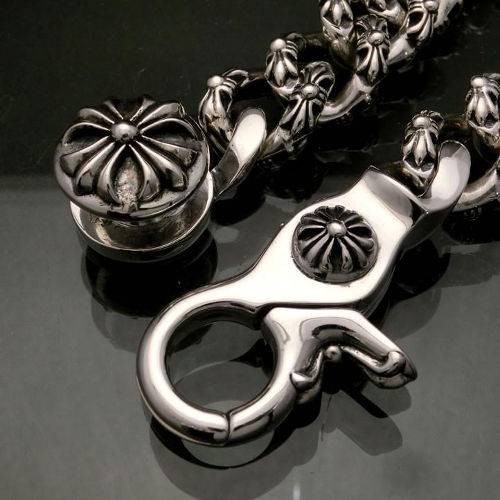 超重厚！ゴシッククロスファンシーチェーンブレスレット 【クロス