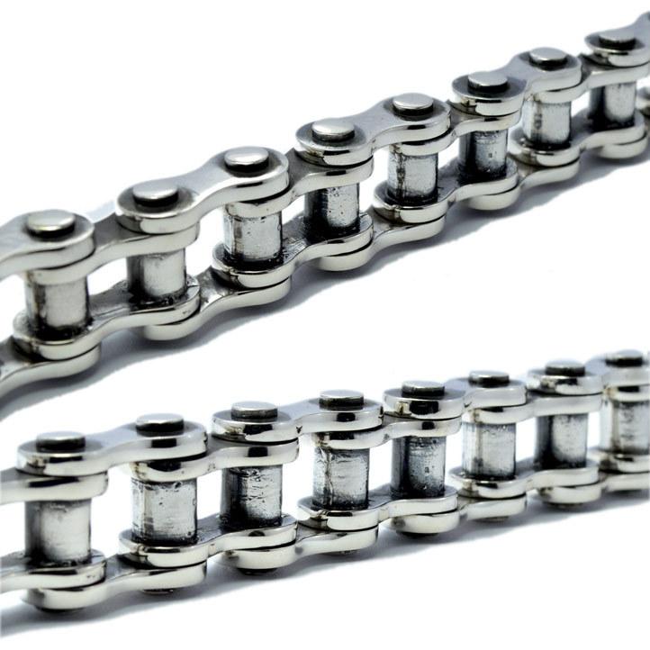 最高品質！バイクチェーンブレスレットL シルバー925【brace-276-B09