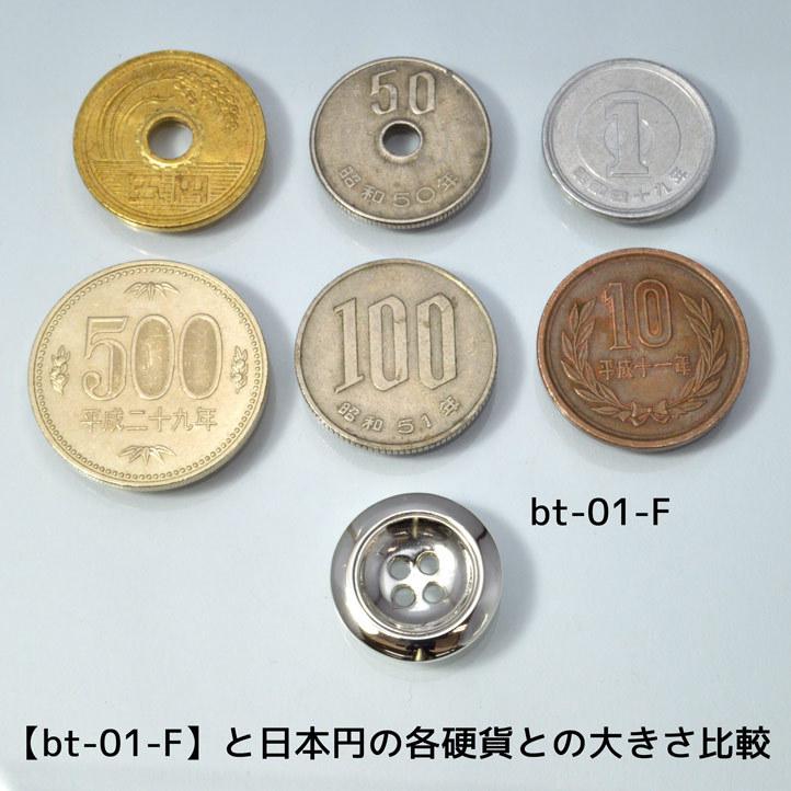 銀製 シルバーボタン#F (直径:18.5mm 厚み:3.65mm) シルバー925 裁縫