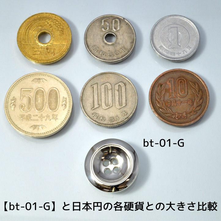 銀製 シルバーボタン#G (直径:20.6mm 厚み:4.3mm) シルバー925 裁縫