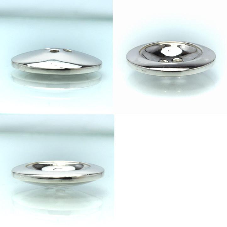 銀製 シルバーボタン#H (直径:23.6mm 厚み:5.6mm) シルバー925 裁縫