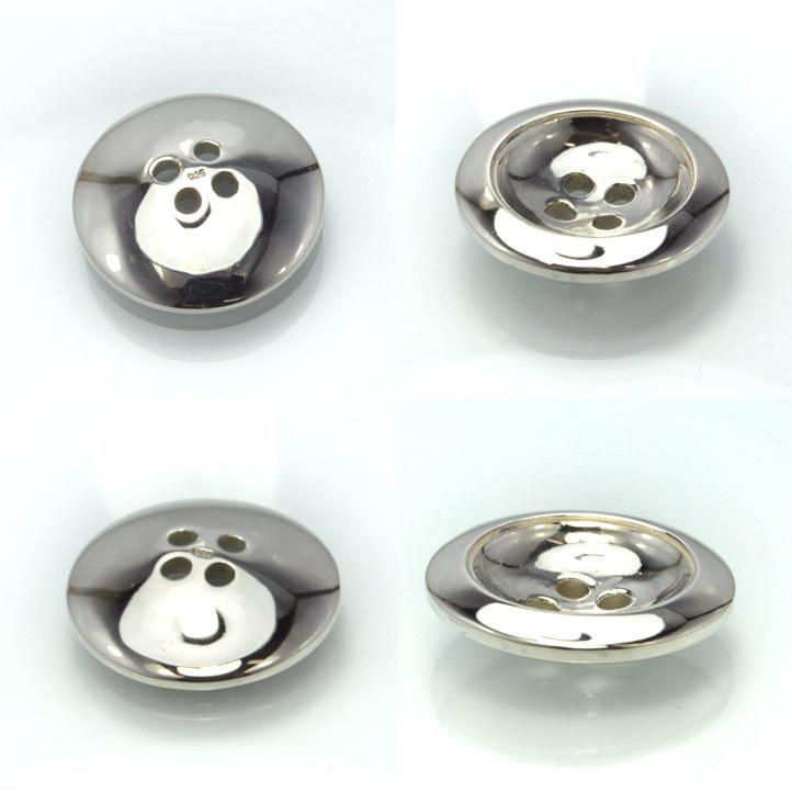銀製 シルバーボタン#I (直径:25.1mm 厚み:6.4mm) シルバー925