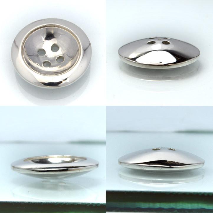銀製 シルバーボタン#J (直径:28.4mm 厚み:6.6mm) シルバー925