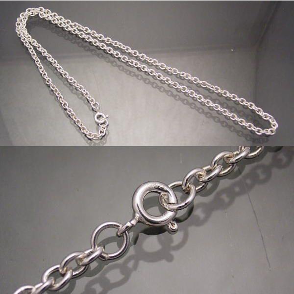 シルバー925 アズキチェーンネックレス 3mm 50cm : ブライトネス