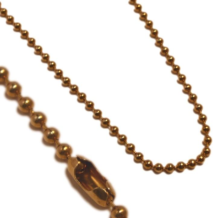 真鍮製アズキ ボールチェーンネックレス アズキチェーン 2 5mm ボールチェーン 2 4mm 長さは40cmから60cmまで Chain0040 ブライトネスシルバー 通販 Yahoo ショッピング