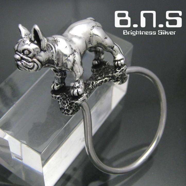 シルバー925 キーホルダー silver925 ブルドック フレンチブルドッグキーリング シルバー925 SV925(キーホルダー