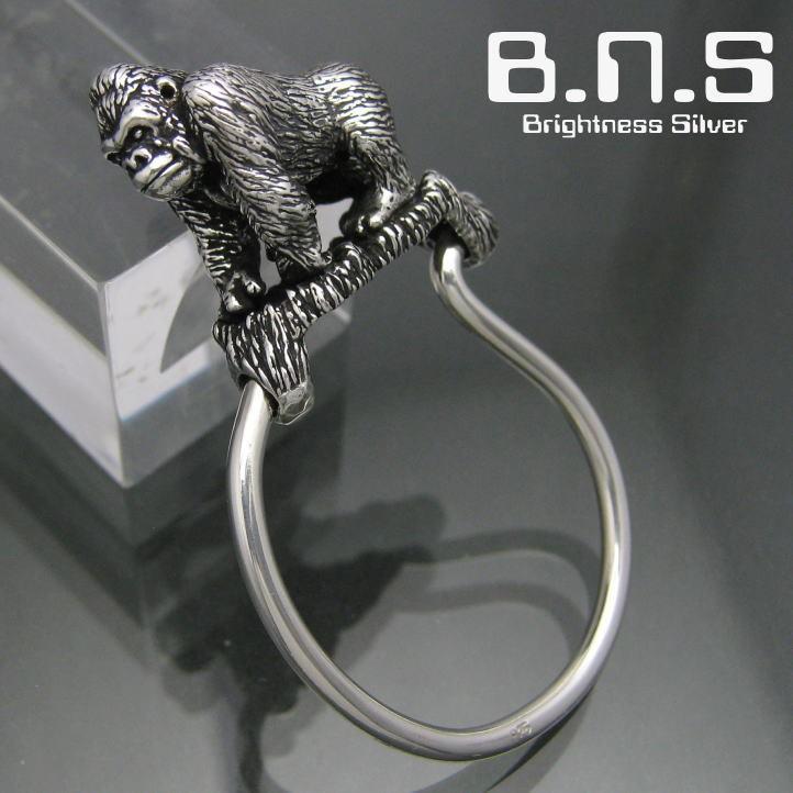 銀のゴリラ、ゴリラキーリング シルバー925(キーホルダー、キー