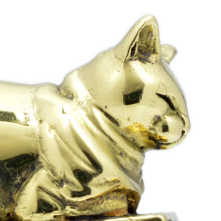 パリ　猫　真鍮　リングホルダー　ペーパーウェイト　ねこ 楽天市場】トイレットペーパーホルダー バリ ネコ 猫 置物 天然