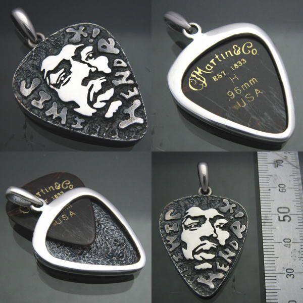 シルバー925無垢【新品】Jimi Hendrix ピックホルダーペンダント本物 ジミ・ヘンドリックスピックケースペンダント シルバー925