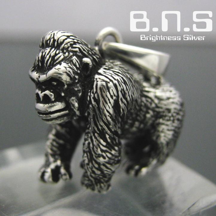 銀のゴリラ ゴリラペンダント シルバー925 SV925 silver925 (猿 