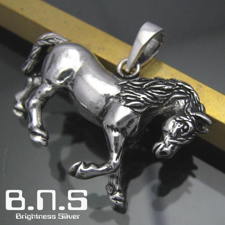 銀の駿馬 ホースペンダント シルバー925 SV925 silver925 (馬、競馬