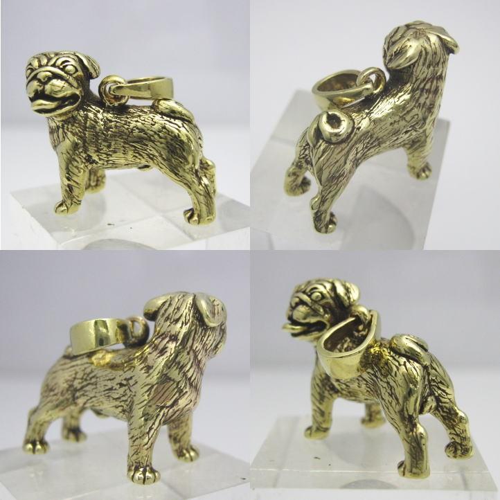 金色の犬 パグペンダント ブラス 真鍮 (ネックレス、犬、ドッグ、Dog、Pug、動物) :neck-1402:ブライトネスシルバー - 通販 -  Yahoo!ショッピング