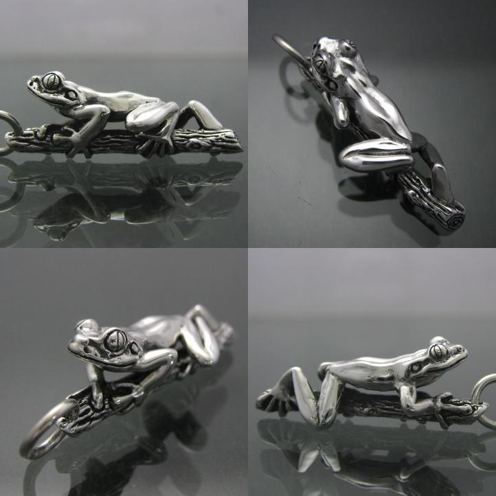 銀の蛙 アカメアマガエルペンダント　シルバー925 銀 (雨蛙 あまがえる カエル かえる 、動物)｜e-bns｜04