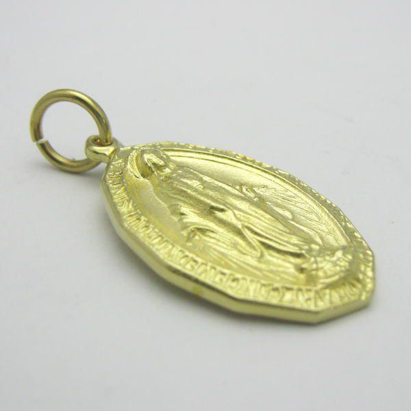 イエローブラス 聖母マリアのメダル マリアメダイペンダント10 真鍮製