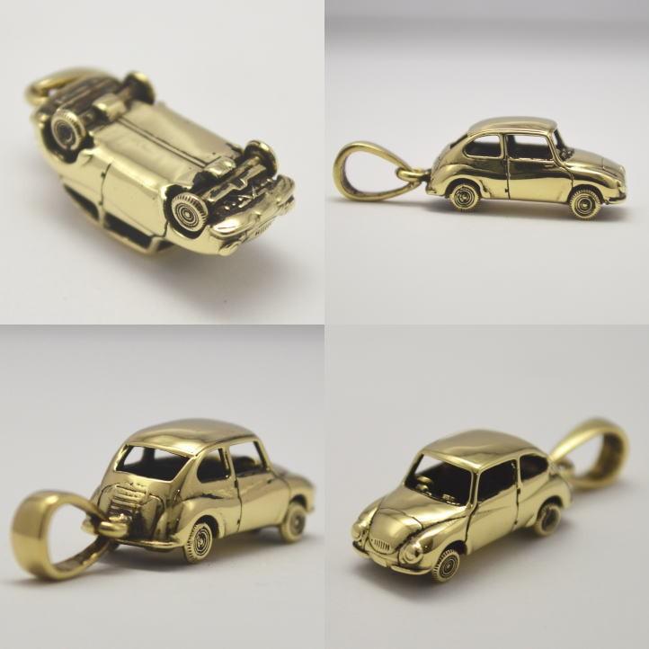 スバル360ペンダント ブラス 真鍮 (SUBARU 昴 富士重工 旧車