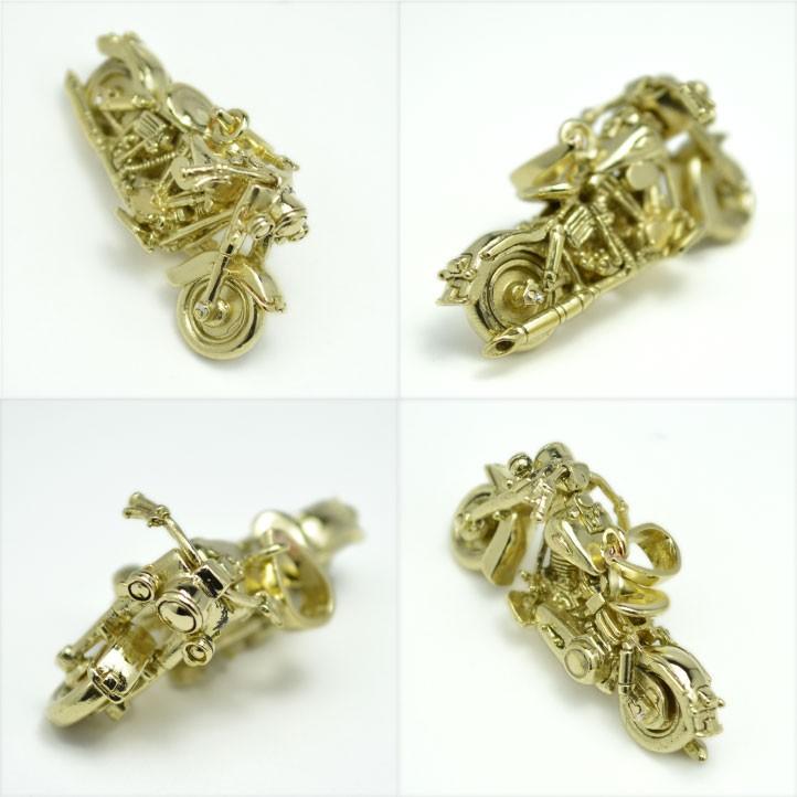 ゴールドアメリカンバイクペンダント 真ちゅう (真鍮 ブラス brass