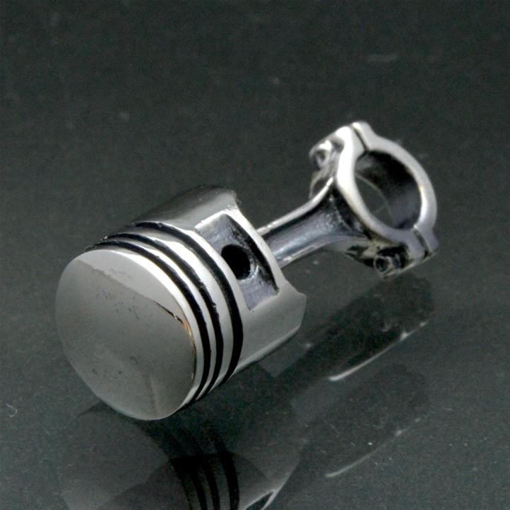 エンジンピストンペンダント シルバー925製 銀製(Silver925 バイク 