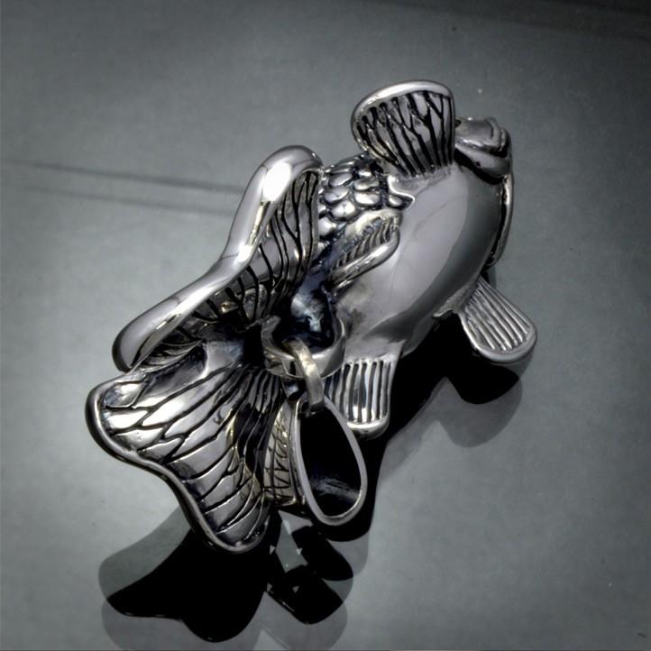 銀の金魚 琉金ペンダント 銀製 シルバー925 SV925 silver925 neck-1475