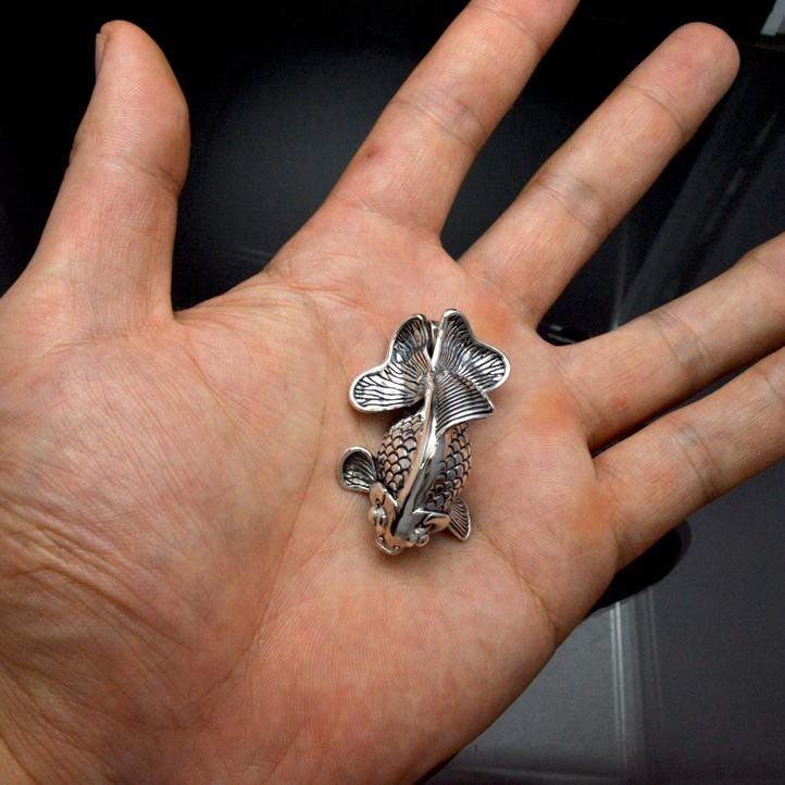 銀の金魚 琉金ペンダント 銀製 シルバー925 SV925 silver925