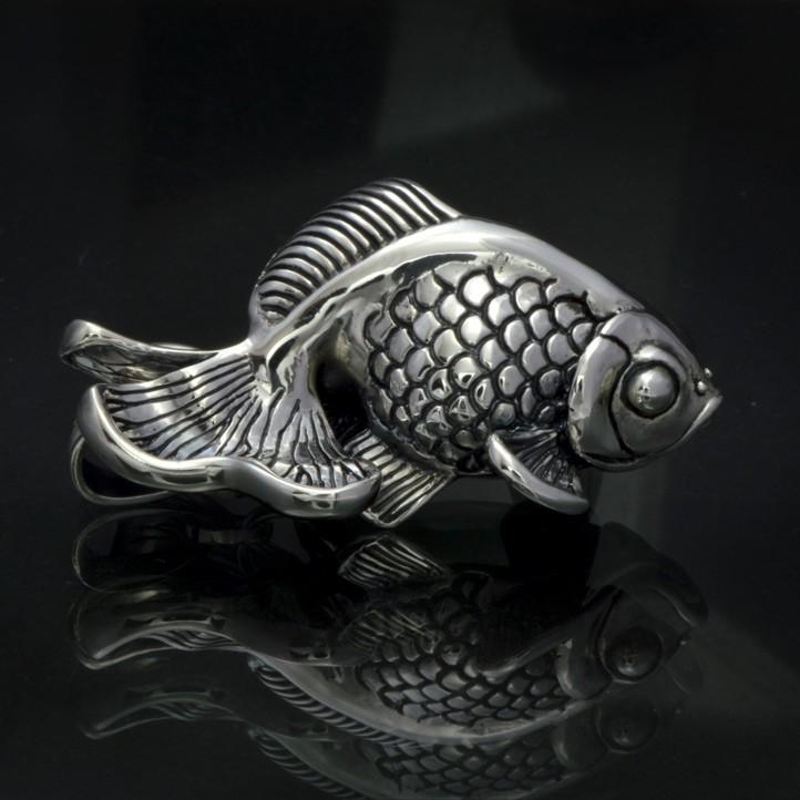 銀の金魚 琉金ペンダント 銀製 シルバー925 SV925 silver925 neck-1475