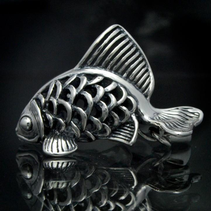 kapital 七福神ブローチ ねずみ シルバー925 銀の金魚 琉金ペンダント【小】 銀製 シルバー925 SV925