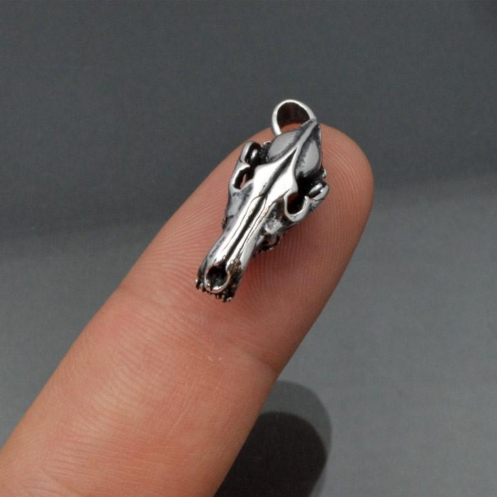 狼の頭蓋骨 ウルフスカルペンダント シルバー925 銀 おおかみ オオカミ