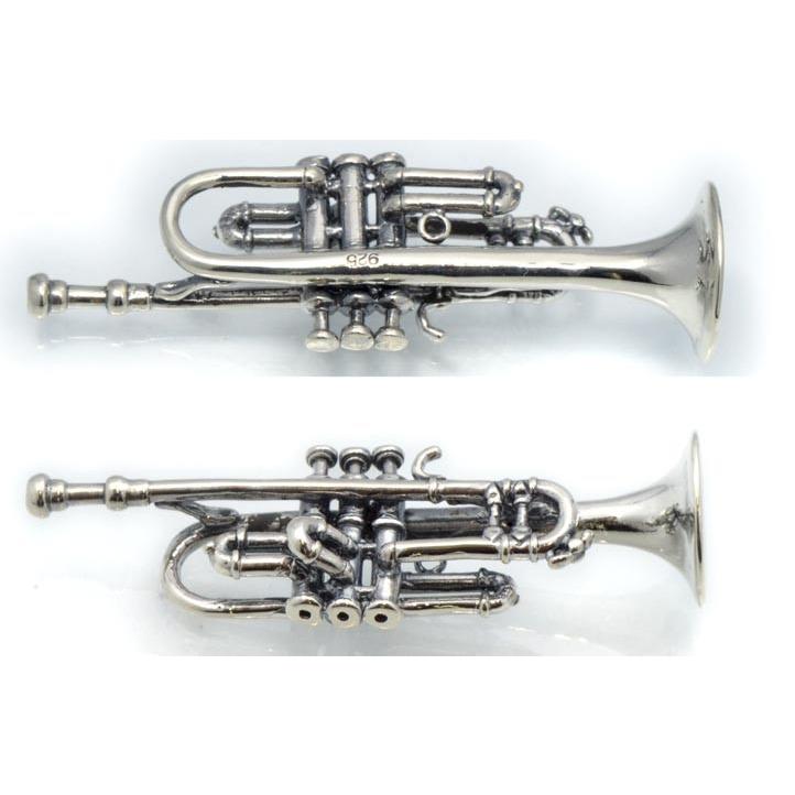 銀製の管楽器 シルバートランペットペンダント シルバー925 Silver925 