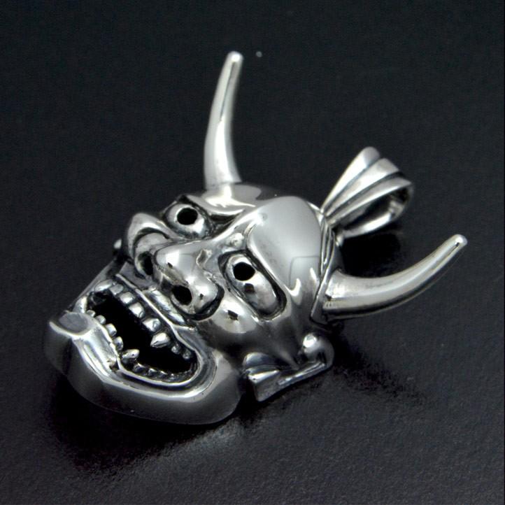 銀の能面 般若面ペンダント 銀製 シルバー925 SV925 silver925【neck-1498-P216】の画像