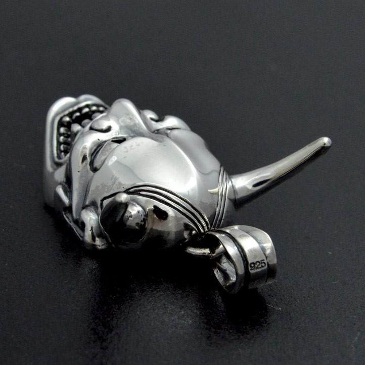 銀の能面 般若面ペンダント 銀製 シルバー925 SV925 silver925【neck-1498-P216】の画像