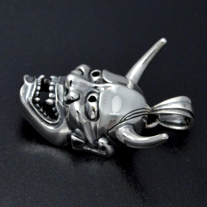 銀の能面 般若面ペンダント 銀製 シルバー925 SV925 silver925【neck-1498-P216】の画像