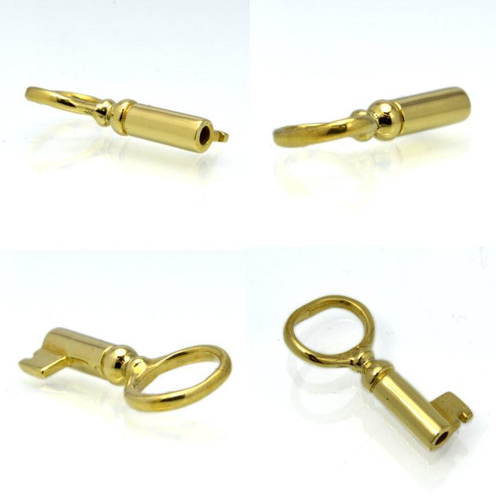 真鍮の鍵 ブラスアンティークキーペンダント4 真ちゅう製 brass 黄銅