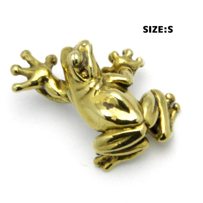 金の蛙 ニホンアマガエルペンダントM 真鍮 真ちゅう brass (雨蛙 あ
