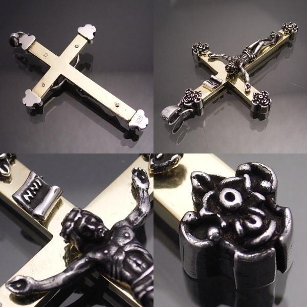 キリストクロスロザリオ シルバー925&真鍮 十字架クロス聖品