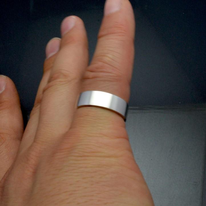 6mm 平打ちシルバーリング シルバー925 : ブライトネスシルバー
