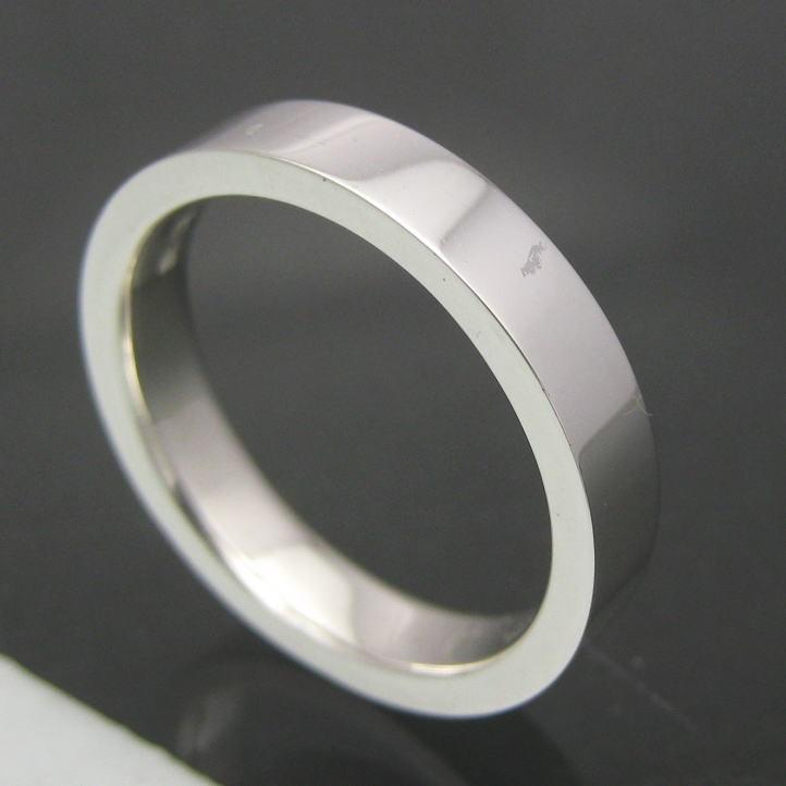 3.5mm 平打ちシルバーリング シルバー925の画像