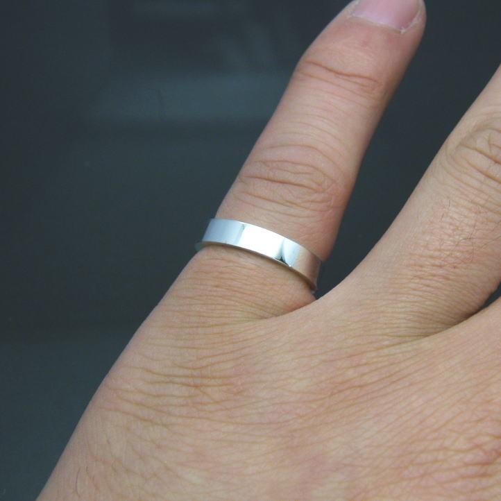 3.5mm 平打ちシルバーリング シルバー925の画像