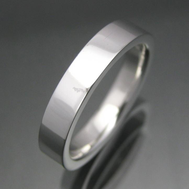 3.5mm 平打ちシルバーリング シルバー925の画像