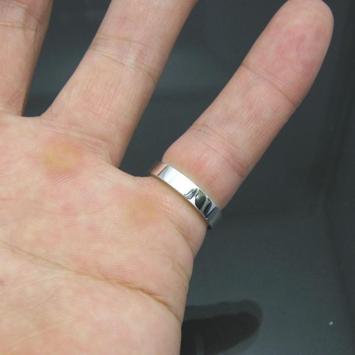 3.5mm 平打ちシルバーリング シルバー925の画像