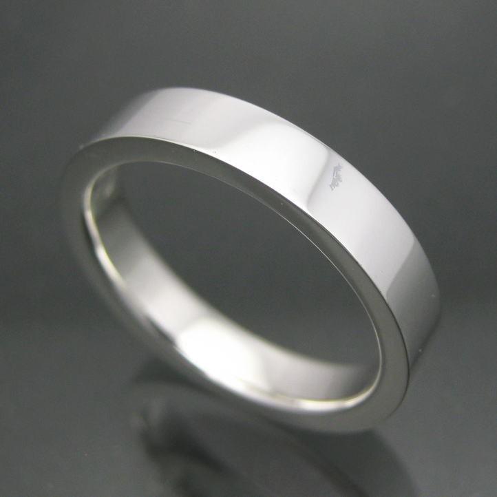 3.5mm 平打ちシルバーリング シルバー925の画像