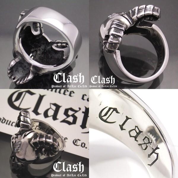 Clash デーモンビーストスカルリング シルバー925 : ブライトネス 