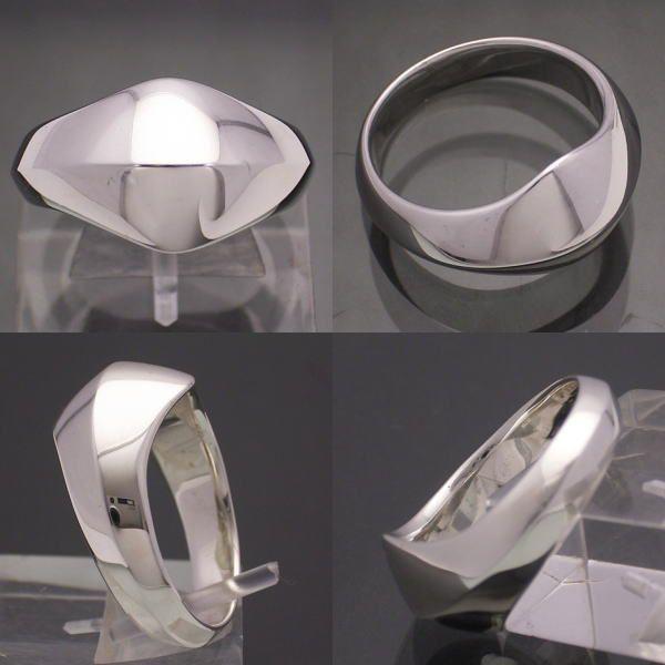 ラージソフトエッジリング シルバー925【ring-497】【R21