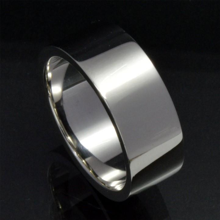 8mm 平打ちシルバーリング シルバー925 : ブライトネスシルバー - 通販