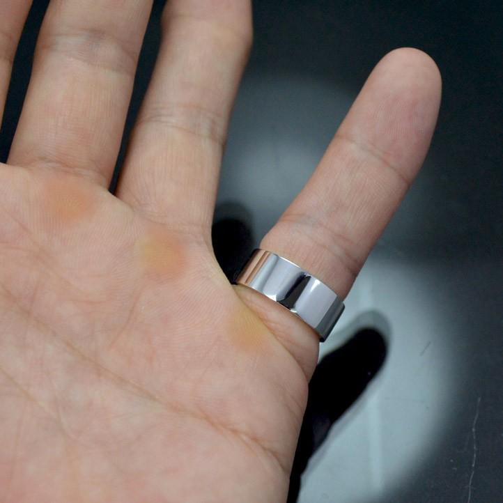 8mm 平打ちシルバーリング シルバー925 : ブライトネスシルバー - 通販