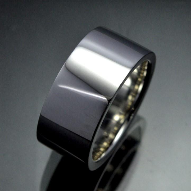 物品 10mm 平打ちシルバーリング シルバー925 指輪 銀製 メンズアクセサリー
