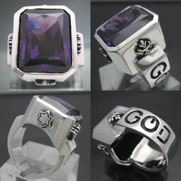 希少】ロイヤルオーダー パープル GODリング 19号 シルバー SV