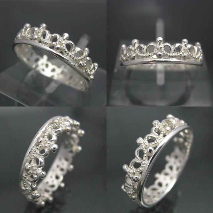王冠の指輪 クラウンバンドリングB シルバー925【ring-661-R79