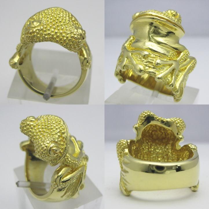 カエルデザイン リング フロッグ 指輪 蛙 かえる カエル 指輪 リング アクセサリー フロッグリング