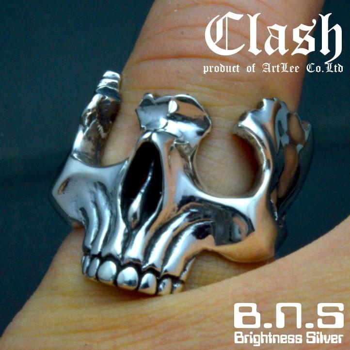 Clash ブロークンスカルリング シルバー925【ring-722-R100】の画像